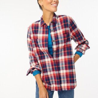 Women's Petite Flannel Shirt-Jacket-AA