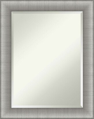 Elegant Brushed Framed Bathroom Vanity Wall Mirror, 22.75 x 28.75