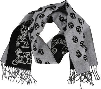 Skull Fringed Scarf