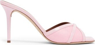 85mm Patent Leather Satin Mules