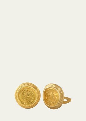 Jorge Adeler Men's 18K Yellow Gold Authentic Anastasius Coin Cufflinks