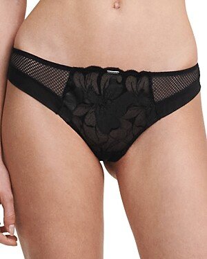 Fleurs Faux Leather Signature Tanga