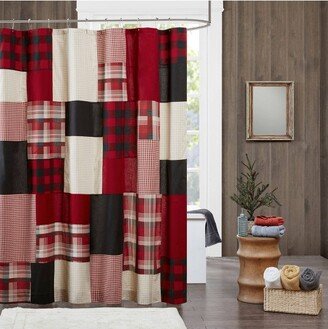 Sunset Cotton Shower Curtain Red