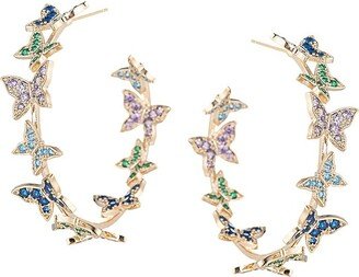 Eye Candy LA The Luxe Collection Amelia Cubic Zirconia Butterfly Hoop Earrings