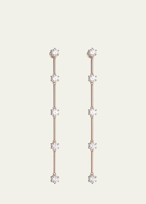Rose Gold-Tone Brilliant-Cut Crystal Drop Earrings