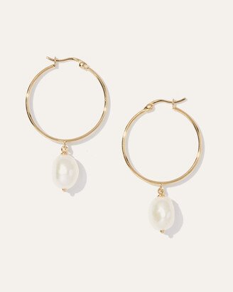 Large Organic Freshwater Cultured Pearl Hoops