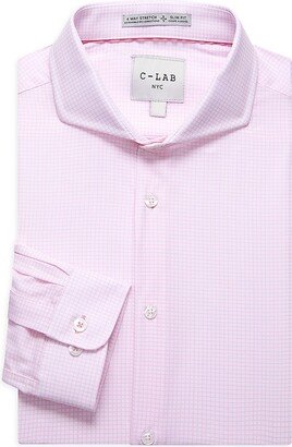 C-LAB NYC Micro Checks Slim Fit Dress Shirt