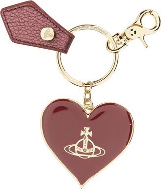 Logo Engraved Heart-Shaped Keyring