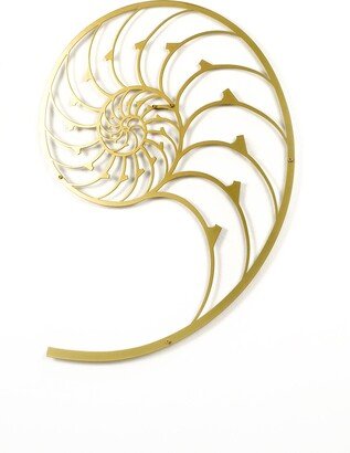 Golden Ratio Fibonacci Spiral Metal Wall Decor Nautilus Shell Art Home Office Christmas Gift