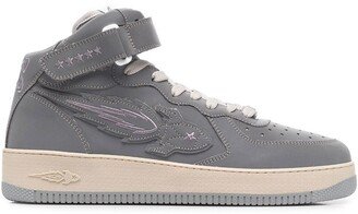 Enterprise Japan Reflective High-Top Sneakers