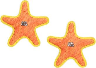 DuraForce Star Tiger Orange-Yellow, 2-Pack Dog Toys