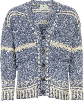 V-Neck Button Up Knitted Cardigan