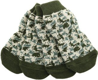 Doggie Design Non-Skid Dog Socks - Green Camo(Large)