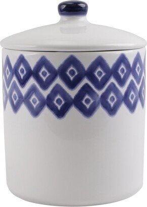 Santorini Diamond Large Canister - Blue/white