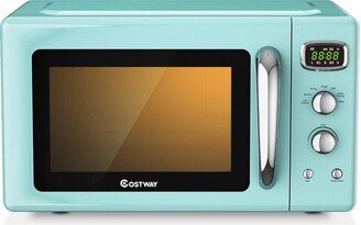 0.9Cu.ft. Retro Countertop Compact Microwave Oven 900W