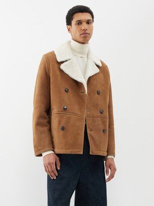 Double-breasted Shearling Jacket-AB