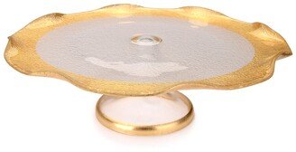 Alice Pazkus 12In Footed Cake Stand With Gold