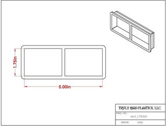 Fast Shipping Rectangle 1.75 X 5.0 Cookie Cutter, Cutter