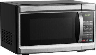 Black+Decker 1000 Watt 1.3 Cubic Feet Microwave with Digital Touch Controls and Display, Black Stainless Steel