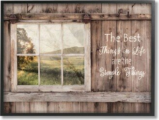 Simple Things Rustic Barn Window Distressed Photograph, 24 L x 30 H