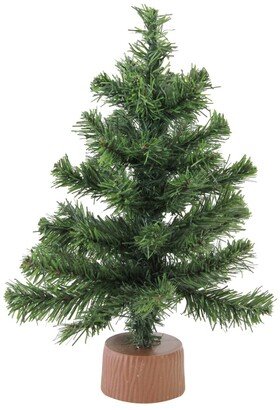 Northlight 12 Mini Canadian Pine Artificial Christmas Tree in Faux Wood Base - Unlit