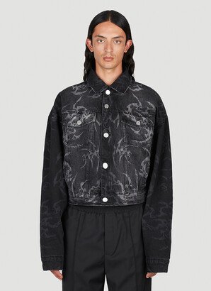 Laser Tribal Denim Jacket - Man Jackets Black Eu - 54