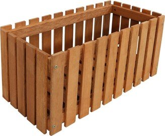 Sunnydaze Decor Meranti Wood Decorative Picket Style Planter Box - 24 in