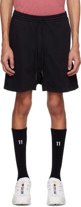 Black Garment-Dyed Shorts-AA