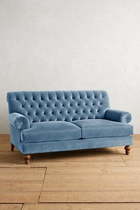 Velvet Fan Pleat Settee