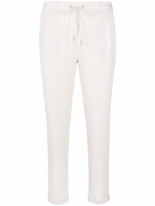 Drawstring-Waist Tapered Trousers-AE