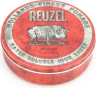 Reuzel Red Water Soluble High Sheen Pomade - Men's Hair Pomade - 12 oz