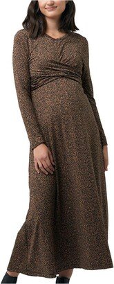 Maternity Shae Cross Front Nursing Dress Tan