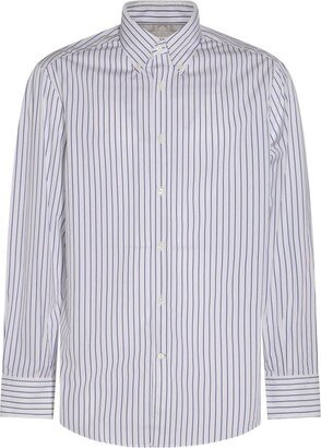Striped Collared Long-Sleeve Shirt