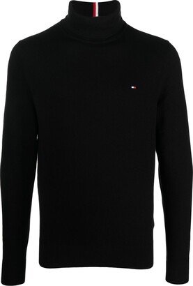 Logo-Embroidered Roll-Neck Top