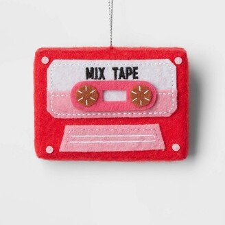 Fabric Cassette Tape Christmas Tree Ornament Red - Wondershop™