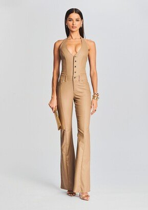 Cynthia Coated Denim Jumpsuit-AA