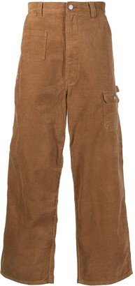 Corduroy Straight-Leg Trousers-AF