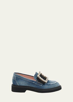 Viv Rangers Denim Buckle Loafers