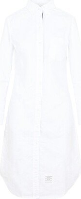 Buttoned Knee-Length Shirt Dress