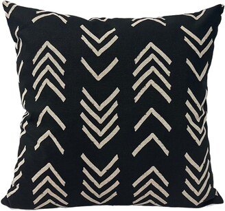 Black & Linen Throw Pillow Cover, Off White Arrow Stripe Accent Case, Farmhouse Home Decor