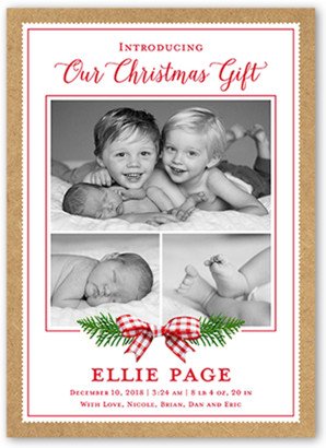 Birth Announcements: Our Little Gift Birth Announcement, Beige, Standard Smooth Cardstock, Square-AA