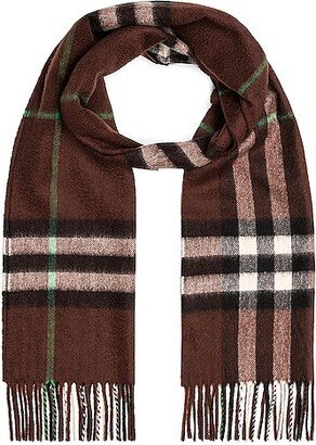 Giant Check Scarf in Brown-AA