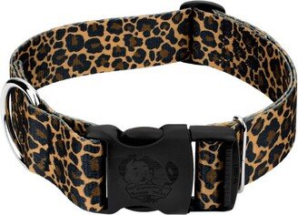 Country Brook Petz 1 1/2 Inch Deluxe Leopard Print Dog Collar (Extra Large)