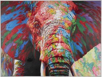 Peyton Lane Elephant Paint Splatter Canvas Wall Art