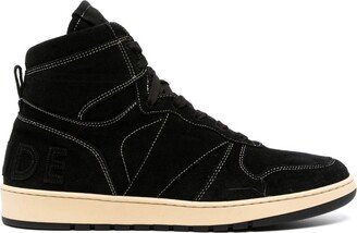 Rhecess high-top suede sneakers