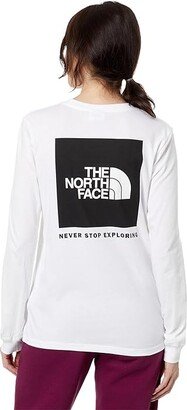 Long Sleeve Box NSE Tee (TNF White/TNF Black) Women's Clothing