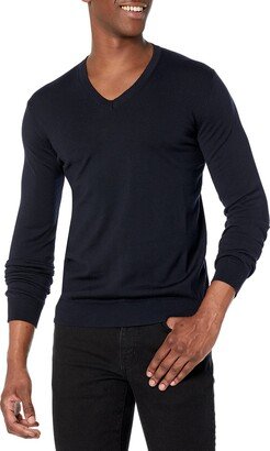 Mens Tonal Logo V-Neck Pullover Sweater