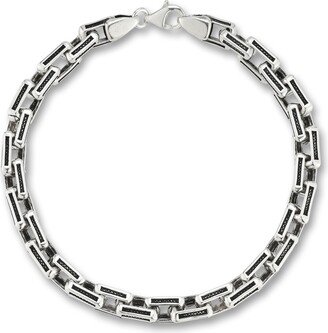 Yield of Men Men's Sterling Silver Oxidized Link Chain Bracelet