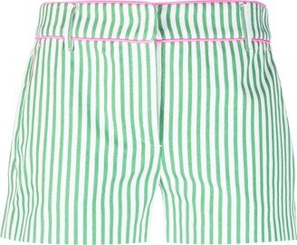 Stripe-Print Cotton Shorts