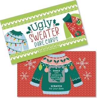 Big Dot Of Happiness Colorful Christmas Sweaters Ugly Holiday Party Game Scratch Off Dare Cards 22 Ct